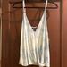 American Eagle Outfitters Tops | American Eagle Deep V Neck Blue & White Sleeveless Top Sz S Nwt | Color: Blue/White | Size: S