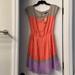 American Eagle Outfitters Dresses | American Eagle Outfitters Pleated Tri-Color Dress Size Small | Color: Cream/Pink | Size: S