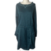 Athleta Dresses | Athleta Give It Your All Teal Drawstring Long Sleeve Dress Size Medium | Color: Blue/Green | Size: M