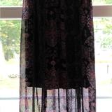 Free People Dresses | Free People Long Dress With Lace Top And Sheer Over Short Dress | Color: Black | Size: 6