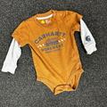 Carhartt One Pieces | Baby Boy Carhartt 12 Month Long Sleeve Onesie | Color: Tan | Size: 12mb