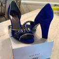 Nine West Shoes | Gorgeous Cobalt Blue Nine West Pumps. Stunning And Worn Once. | Color: Blue/Silver | Size: 10