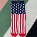 Disney Underwear & Socks | Disney Parks 'Love The Usa' Stars & Stripes Mickey Figural Crew Sock | Color: Blue/Red | Size: Os