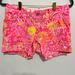 Lilly Pulitzer Shorts | Lilly Pulitzer Callahan Shorts 0 Pink Yellow Sun Print More Kinis In The Keys | Color: Pink/Yellow | Size: 0