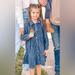 Zara Dresses | Cute Corduroy Dress | Color: Blue | Size: 4-5 Years