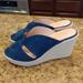 Kate Spade Shoes | Kate Spade New York Tropez Espadrille Wedges Size 9b | Color: Blue | Size: 9