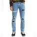 Levi's Jeans | Levis 511 Slim Warp Stretch Distressed Light Blue Jeans Mens Size 33x32 | Color: Blue | Size: 33