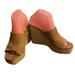 Jessica Simpson Shoes | Jessica Simpson Wedge Tan Leather Sandals. Sirella. Size 8m With 4.5” Wedge. | Color: Tan | Size: 8