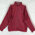 Adidas Jackets & Coats | Adidas Mens Jacket Track Red Full Zip Pockets Softshell Nylon Packable Hood L | Color: Red | Size: L