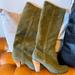 Anthropologie Shoes | Anthropologie Suede Boots Size 37 Sixtyseven | Color: Green/Tan | Size: 6.5