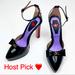 Gucci Shoes | Gucci Black Patent Leather Bow Spike Red Heel Pump With Box | Color: Black/Red | Size: 9
