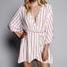 Free People Dresses | Free People Wrap Mini Dress Cover Up Women's Size Xs | Color: Cream/Red | Size: Xs