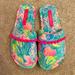 Lilly Pulitzer Shoes | Lilly Pulitzer Slippers Size 5/6 | Color: Green/Pink | Size: 6
