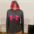 Under Armour Tops | Never Worn! Under Armour Semi-Fitted Gray And Pink Hoodie. Size Med | Color: Gray/Pink | Size: M