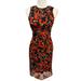 Burberry Dresses | Burberry Printed Black Rust Pure Silk Sleeveless Silk Sheath Dress Contemporary | Color: Black/Orange | Size: 4
