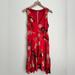 Free People Dresses | Free People Urban Outfitters Women Red Floral Ruffle Sleeveless Midi Dress 2 | Color: Red | Size: 2