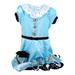 Disney Costumes | Disney Descendants Ally Girls Costume Blue Dress Alice In Wonderland 7-8 New | Color: Black/Blue | Size: Little Girls 7/8