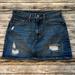 Levi's Skirts | Levi’s Distressed Denim Jean Mini Skirt 30 | Color: Blue | Size: 30