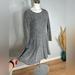 Anthropologie Dresses | Anthropologie Dolan Left Coast Piper Sweater Dress Striped Fit & Flare Sz Med | Color: Black/Gray | Size: M