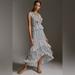 Anthropologie Dresses | Anthropologie Misa Ruffle-Tiered Midi Dress Sz M | Color: Blue/Green | Size: M