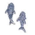 Kate Spade Jewelry | Kate Spade California Dreamin' Shark Earrings | Color: Blue/Silver | Size: Os