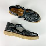 Free People Shoes | Free People Hauraches Sandals Black Woven Espadrille Platform Size 40 | Color: Black/Tan | Size: 9.5