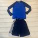 Adidas Bottoms | Adidas Shorts Pockets Drawstring Navy White Stripes Athletic Top Boys Size 10 12 | Color: Blue/White | Size: 10b