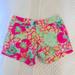 Lilly Pulitzer Shorts | Lilly Pulitzer 5” Callahan Shorts Size 2 Like New. Beautiful Bright Lilly Colors | Color: Blue/Pink | Size: 4