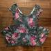 American Eagle Outfitters Dresses | American Eagle Outfitters Women's Soft Floral Criss-Cross Back Dress Size Small | Color: Tan | Size: S