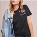 Anthropologie Tops | Anthropologie Tiny “Rona” Embroidered Linen Tee | Color: Black | Size: S