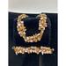 J. Crew Jewelry | J. Crew Necklace Bracelet Set Glacier Pink Stone Cluster Gold Collar Crystal | Color: Cream/Pink | Size: Os