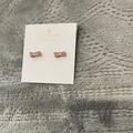 Kate Spade Jewelry | Kate Spade Rose Gold Color Bow Earrings Nwt | Color: Gold | Size: Os