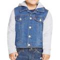 Levi's Jackets & Coats | Levi’s Toddler Boys Demin And Fleece Hooded Trucker Jacket | Color: Blue/Gray | Size: 3tb