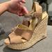 Michael Kors Shoes | New Michael Kors Wedge Sandal Heels | Color: Cream | Size: 7.5