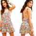 Free People Dresses | Free People Dear You Floral Mini Dress Size Medium | Color: Blue/Orange | Size: M