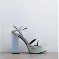 Zara Shoes | Comfy Platform Shoes! | Color: Silver | Size: 9