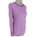 Athleta Tops | Athleta Top Women's Size Small Purple Gray Striped Long Sleeve | Color: Gray/Purple | Size: S