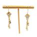 Disney Jewelry | Disney Mickey Mouse Gold Tone Rhinestone Dangling Earrings | Color: Gold | Size: Os