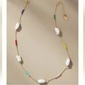 Anthropologie Jewelry | Anthropologie Gisele Pearl Necklace | Color: Gold | Size: Os