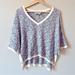 Anthropologie Tops | Anthropologie | Saturday Sunday Heathered Theo Knit Top | Color: Blue/White | Size: L