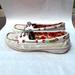 Coach Shoes | Coach Rochelle Leather Boat Shoes Womens Size 8.5b Tan White Cream Red Casual | Color: Cream/White | Size: 8.5