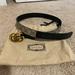 Gucci Accessories | Gucci Gg Belt With Double G Buckle In Logo Print | Color: Black | Size: Os