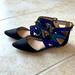 Jessica Simpson Shoes | Jessica Simpson Size 7.5 Black And Blue Strappy Sandal Flats | Color: Black/Blue | Size: 7.5