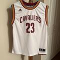 Adidas Shirts & Tops | Lebron James Adidas Cavaliers Jersey | Color: Red/White | Size: Lg