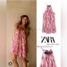 Zara Dresses | Beaded Tie-Dye Dress Pink - Ref. 6895/059 | Color: Pink | Size: Xl