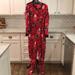Disney Pajamas | Disney Christmas Onsie Pajamas Youth Size Xl 15-17 Red Minnie And Mickey Mouse | Color: Red | Size: Xlb