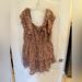 American Eagle Outfitters Dresses | American Eagle Women’s Floral Ruffled Tiered Mini Dress Size Xxl | Color: Brown/Pink | Size: Xxl