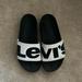 Levi's Shoes | Black And White Platform Levi Slides | Color: Black/White | Size: 7.5