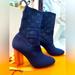 Louis Vuitton Shoes | Auth Louis Vuitton Silhouette Ankle Sock Boots W/ Stretch Fabric - Navy/Pink 38 | Color: Blue/Pink | Size: 38