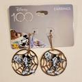 Disney Jewelry | Disney 100 Mickey Mouse Skeleton Spider Web Halloween Drop Earrings New | Color: Gold/Silver | Size: Os